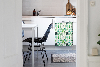 Magnetische Vaatwasser Panel Skin Cover Veldbloemen