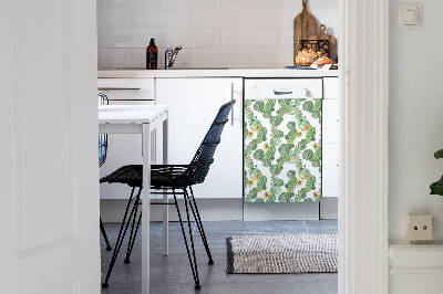 Magnetische Vaatwasser Deur Cover Cacti met bloemen