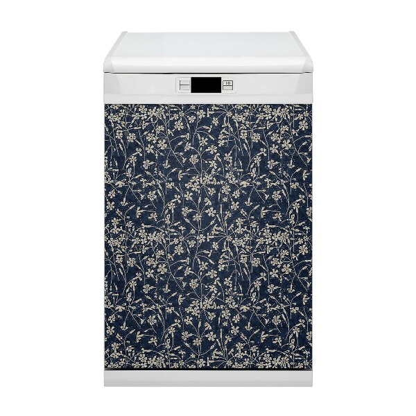 Magnetische Vaatwasser Deur Cover Bloemenpatroon