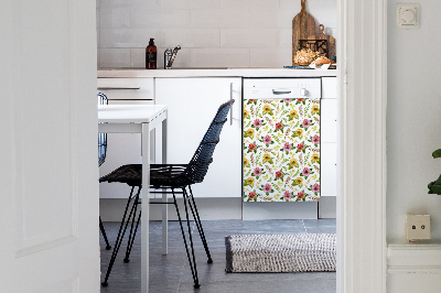 Vaatwasser Panel Cover Waterverfbloemen