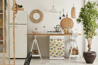 Vaatwasser Panel Cover Waterverfbloemen
