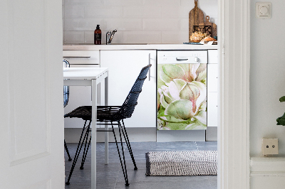 Magnetische Vaatwasser Deur Cover Magnolia -bloemen