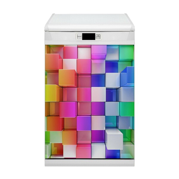 Magnetische Vaatwasser Panel Skin Cover Kleurrijke abstractie