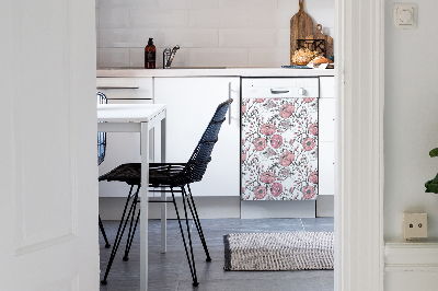 Vaatwasser Panel Cover Pastel Roses Art