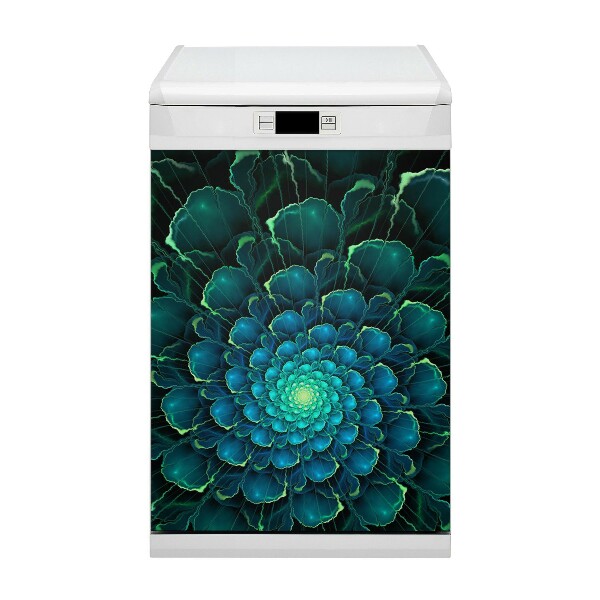 Vaatwasser Panel Cover Groene bloem