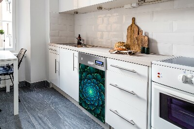Vaatwasser Panel Cover Groene bloem