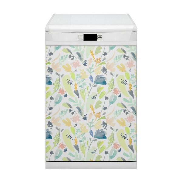 Magnetische Vaatwasser Deur Cover Bloemen