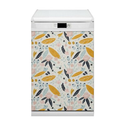Vaatwasser Panel Cover Pastel bladeren