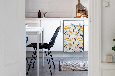 Vaatwasser Panel Cover Pastel bladeren