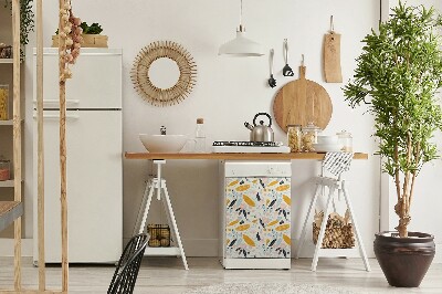 Vaatwasser Panel Cover Pastel bladeren
