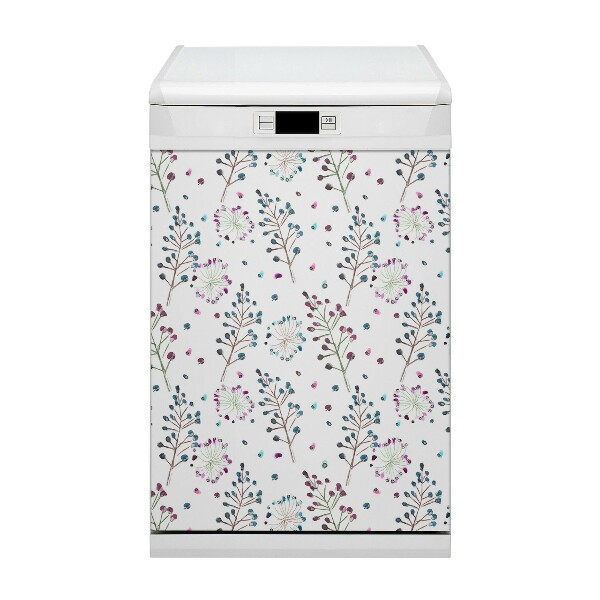 Magnetische Vaatwasser Deur Cover Bloemenmotief