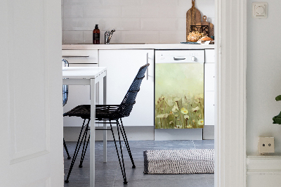 Magnetische Vaatwasser Panel Skin Cover Veldbloemen