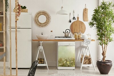 Magnetische Vaatwasser Panel Skin Cover Veldbloemen