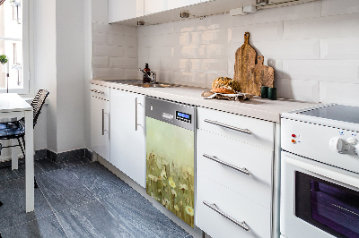 Magnetische Vaatwasser Panel Skin Cover Veldbloemen