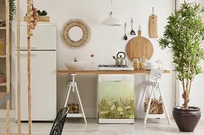 Magnetische Vaatwasser Panel Skin Cover Veldbloemen