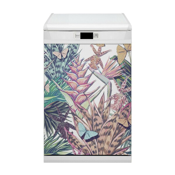 Decoratieve vaatwassermagneet Bloemen en vlinders
