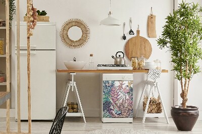 Decoratieve vaatwassermagneet Bloemen en vlinders