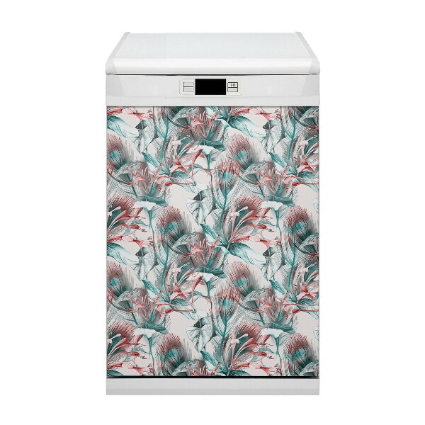 Magnetische Vaatwasser Panel Skin Cover Tropische tekening
