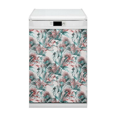 Magnetische Vaatwasser Panel Skin Cover Tropische tekening