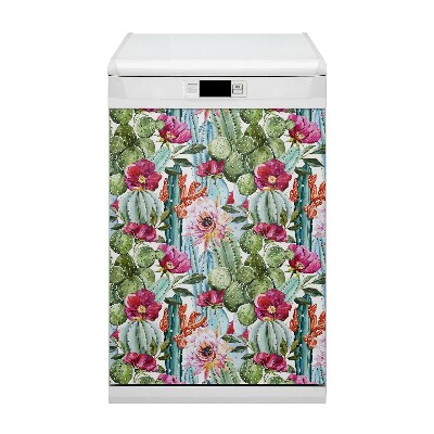 Magnetische Vaatwasser Deur Cover Kleurrijke cacti