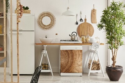 Magnetische Vaatwasser Deur Cover Houten kruis -sectie