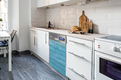 Vaatwasser Panel Cover Blauwe planken
