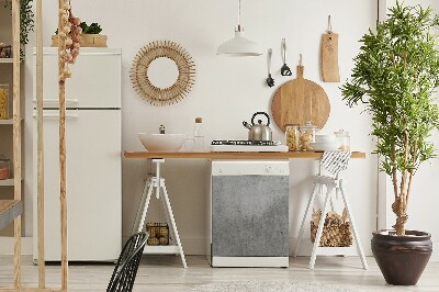 Decoratieve vaatwassermagneet Grijs motief beton