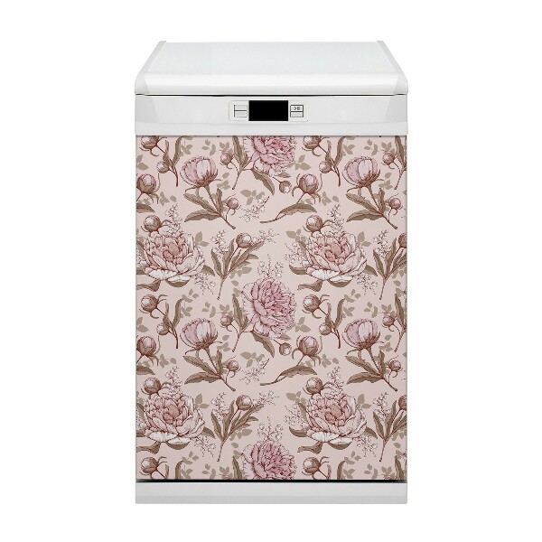 Vaatwasser magneet Roze peonies