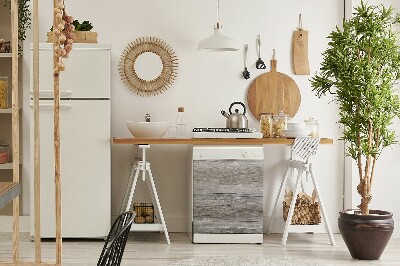 Magnetische Vaatwasser Panel Skin Cover Grijs hout