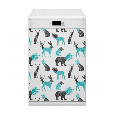 Magnetische Vaatwasser Panel Skin Cover Dieren