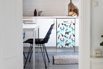 Magnetische Vaatwasser Panel Skin Cover Dieren