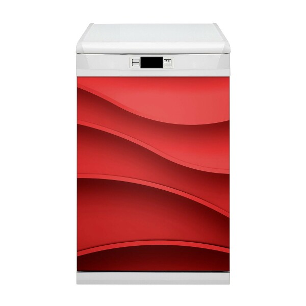 Magnetische Vaatwasser Panel Skin Cover Rode textuur