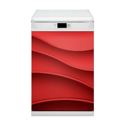 Magnetische Vaatwasser Panel Skin Cover Rode textuur
