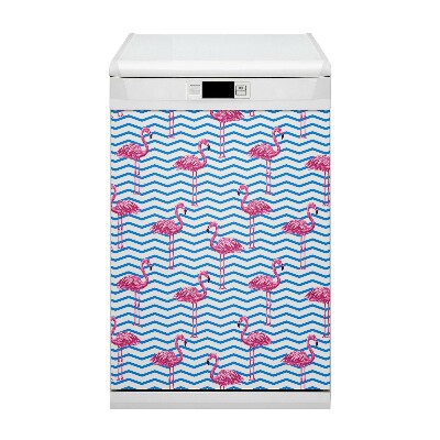 Decoratieve vaatwassermagneet Flamingos