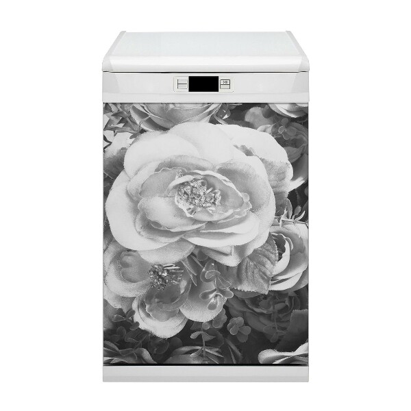 Magnetische Vaatwasser Deur Cover Retro rozen