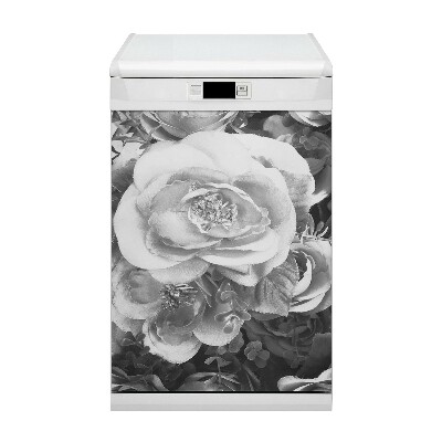 Magnetische Vaatwasser Deur Cover Retro rozen
