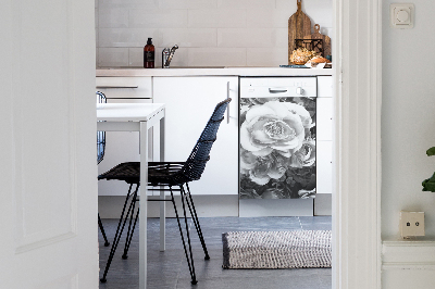Magnetische Vaatwasser Deur Cover Retro rozen