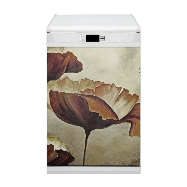 Decoratieve vaatwassermagneet Grote papavers schilderen
