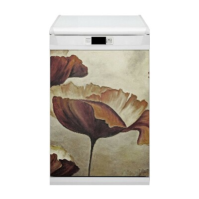 Decoratieve vaatwassermagneet Grote papavers schilderen