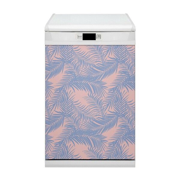 Magnetische Vaatwasser Deur Cover Blauwe bladeren