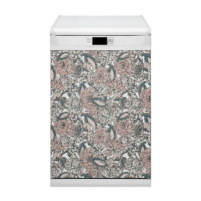 Decoratieve vaatwassermagneet Roze bloemen