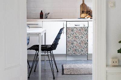 Decoratieve vaatwassermagneet Roze bloemen