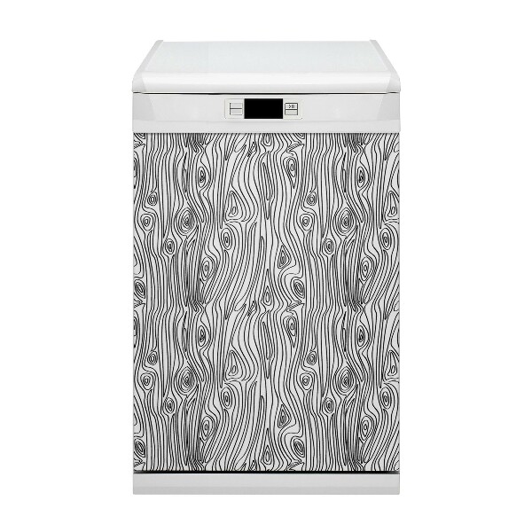 Magnetische Vaatwasser Panel Skin Cover Houtimitatie
