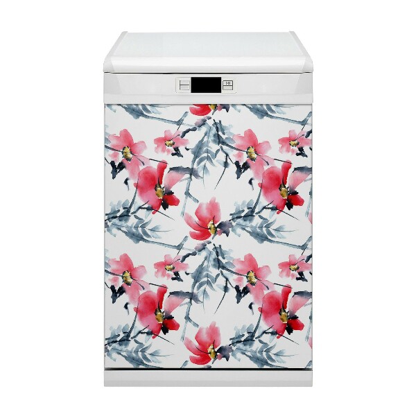 Magnetische Vaatwasser Deur Cover Bloem patroon