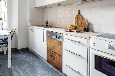 Vaatwasser Panel Cover Abstract hout
