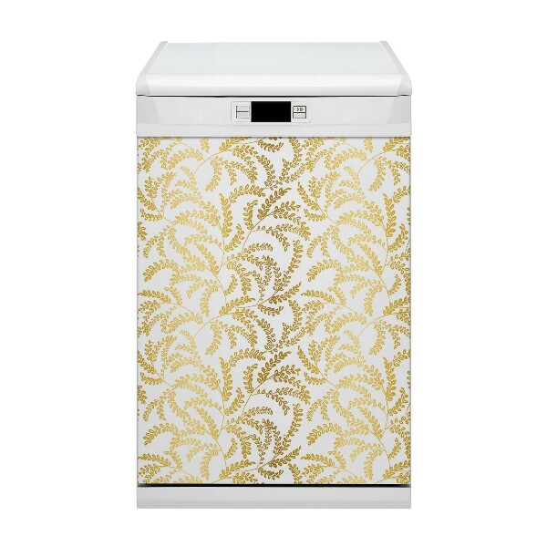 Magnetische Vaatwasser Deur Cover gouden bladeren