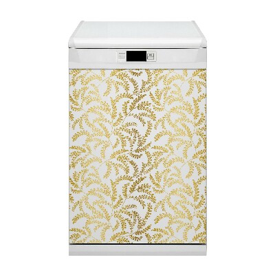 Magnetische Vaatwasser Deur Cover gouden bladeren