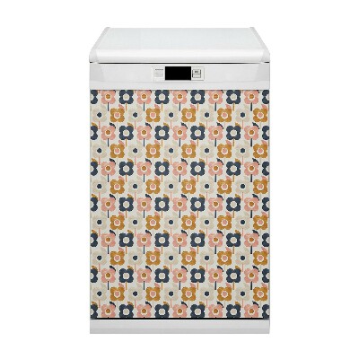 Magnetische Vaatwasser Deur Cover Bloemen