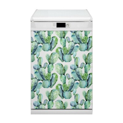 Magnetische Vaatwasser Deur Cover Groene cactussen