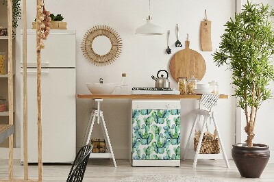 Magnetische Vaatwasser Deur Cover Groene cactussen